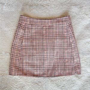 Cute Pink Plaid Mini Pencil Skirt | Size Small